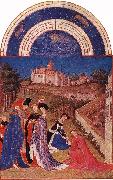 LIMBOURG brothers Les trs riches heures du Duc de Berry: Avril (April) tg oil on canvas